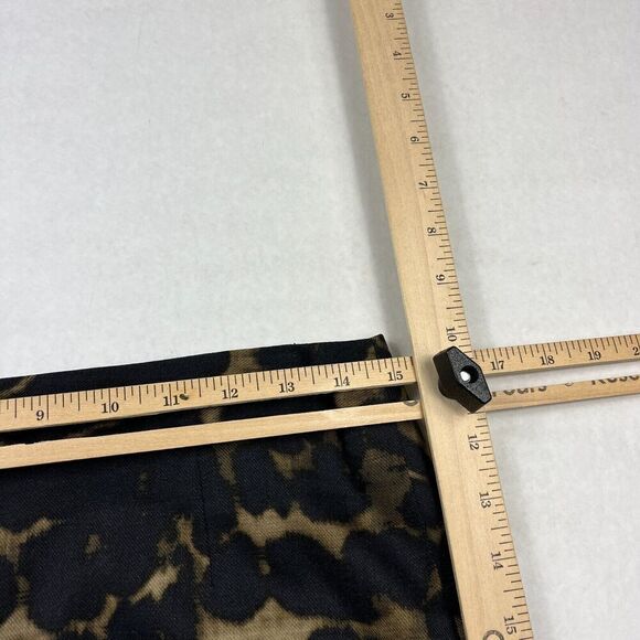 Elie Tahari Wool Blend Pencil Skirt Cheetah Print Knee Length Back Zip Size 6 - Picture 6 of 11